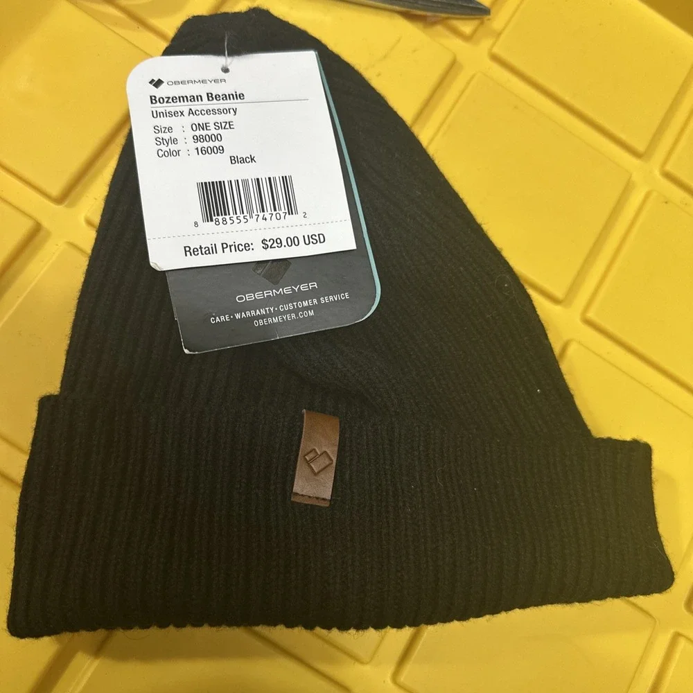 Obermeyer‎ Bozeman Beanie Hat Merino Wool Adult One Size Lt Blue Arctic Fox